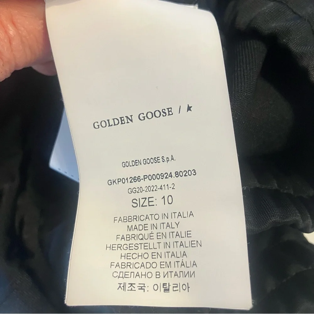 Golden‎ Goose Black Pleated Pull On Star Pants Size 10